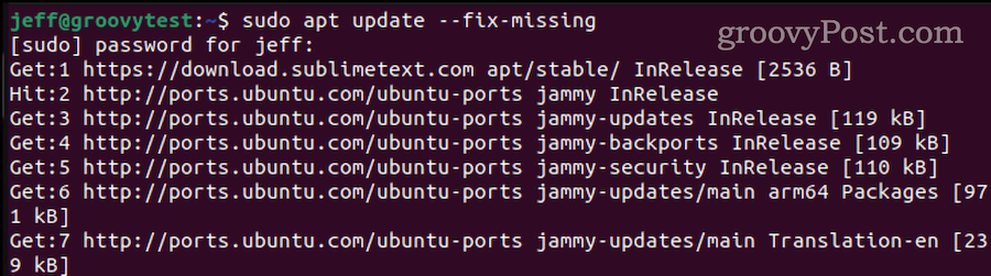 arreglar paquetes faltantes en ubuntu