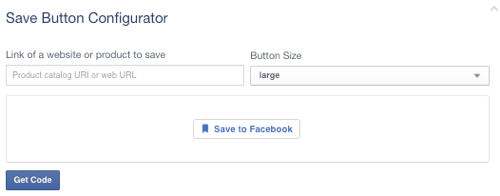 botón de guardar de facebook configurado en URL en blanco