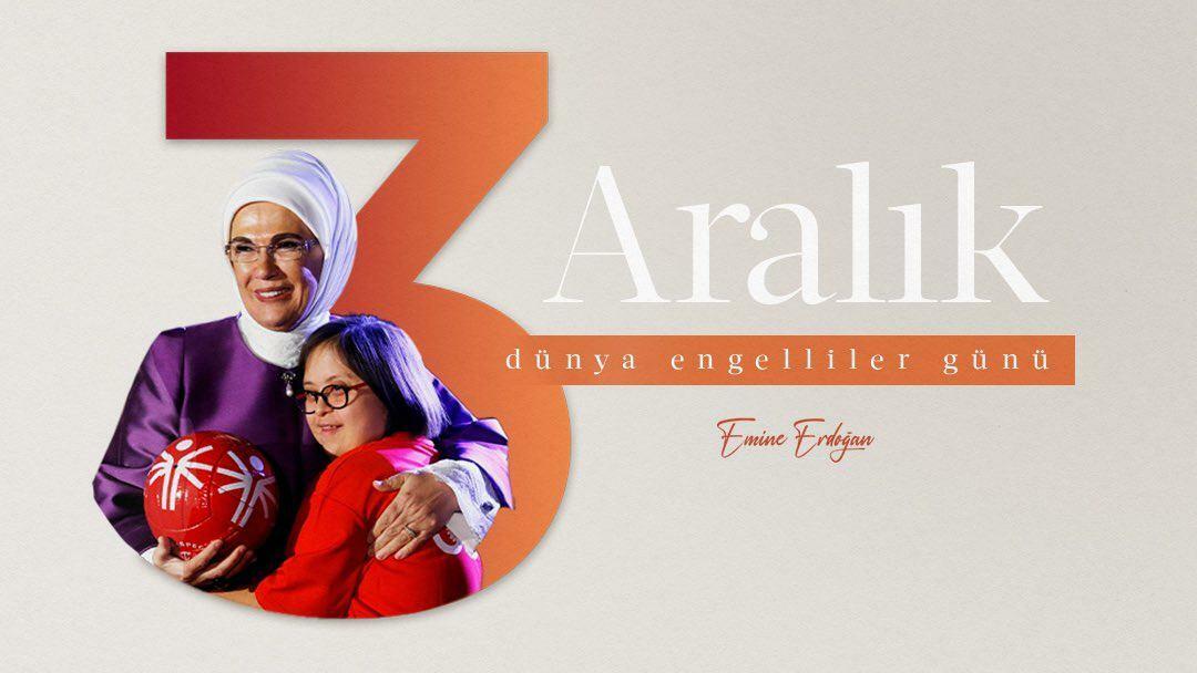 ¡Publicación del Día Mundial de la Discapacidad de la Primera Dama Erdoğan! "Estamos unidos por el vínculo de la hermandad..."