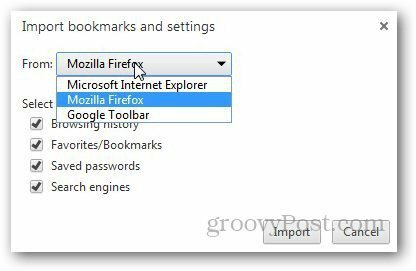 Transferir Marcadores Firefox 8