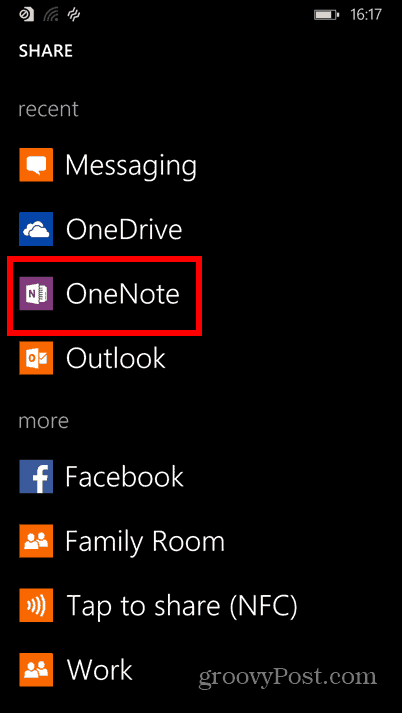 Windows Phone 8.1 capturas de pantalla onenote