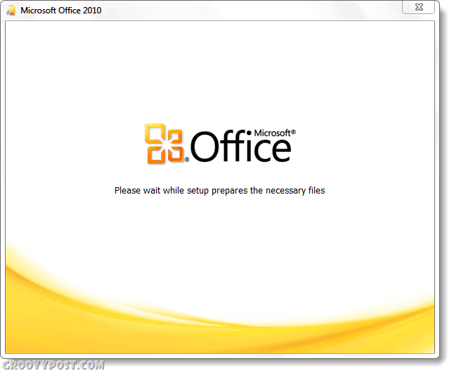 Captura de pantalla del instalador de Office 2010