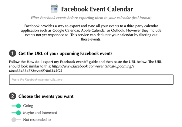 Descubrimiento de la semana en podcasts de marketing en redes sociales: Calendario de eventos de Facebook.