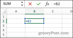 Una referencia circular directa en Excel