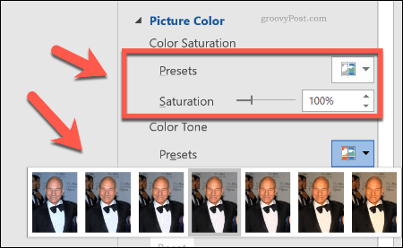 Hacer correcciones de color de imagen en Word