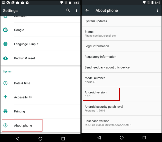 Configuración de Android 6 Marshmallow