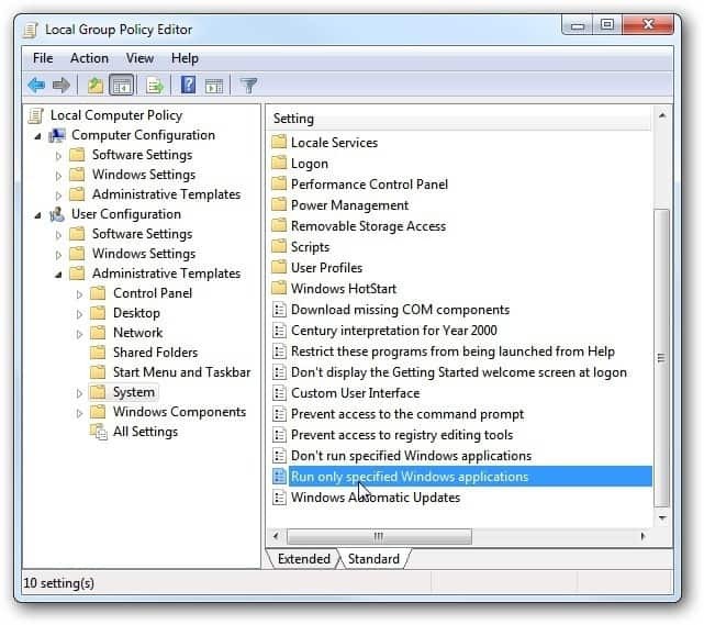 Cómo configurar Windows 8 y Windows 7 para ejecutar solo programas específicos