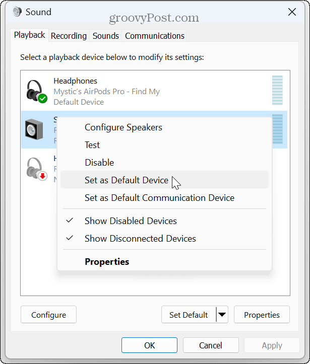 Windows 11 no detecta auriculares