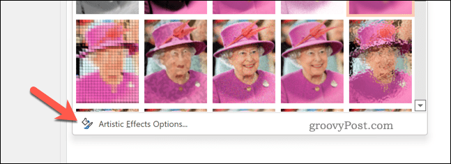 Edición de las opciones de efectos artísticos de imagen en PowerPoint