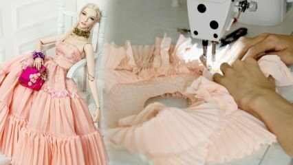¿Cómo coser ropa para muñecas Barbie? Costura de vestido de bebé fácil y práctica
