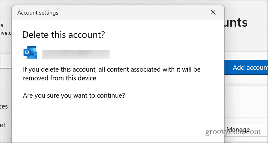 Cómo eliminar cuentas de correo electrónico almacenadas en Windows 11