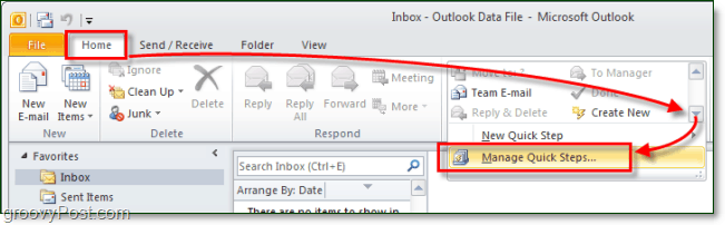 Cómo crear pasos rápidos personalizados en Outlook 2010
