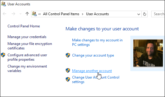 2 Administrar otra cuenta Windows 10