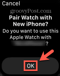 apple watch confirma emparejamiento
