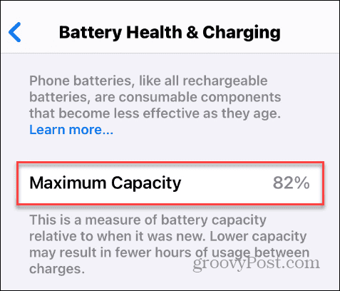 Capacidad máxima de la batería