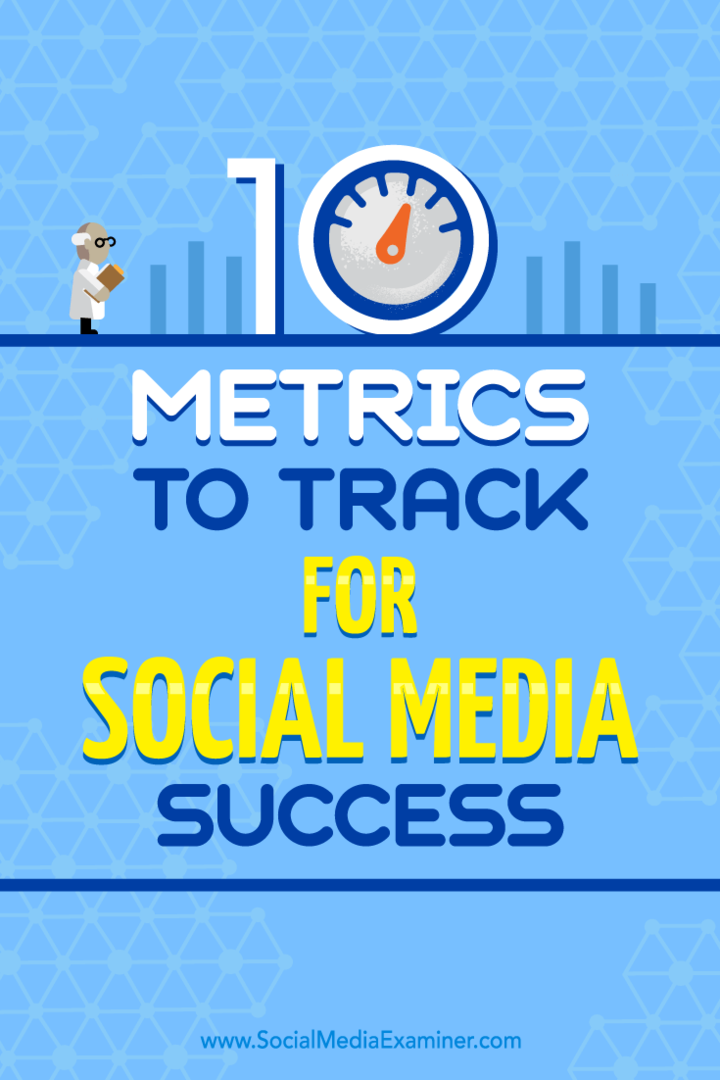 10 métricas para rastrear el éxito en las redes sociales por Aaron Agius en Social Media Examiner.
