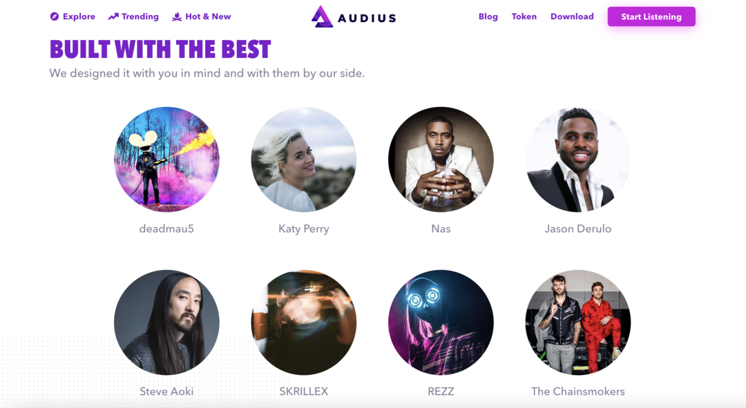Audius-music-streaming-sitio web