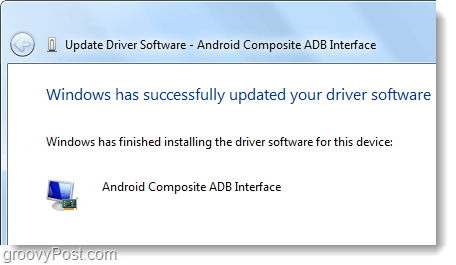 Windows ha instalado la interfaz adb compuesta de Android