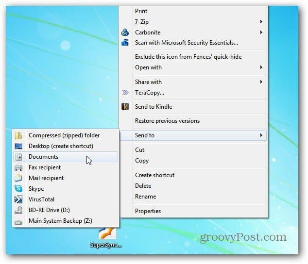 Menú de clic derecho de Windows 7: Agregar comandos Copiar y Mover a carpeta
