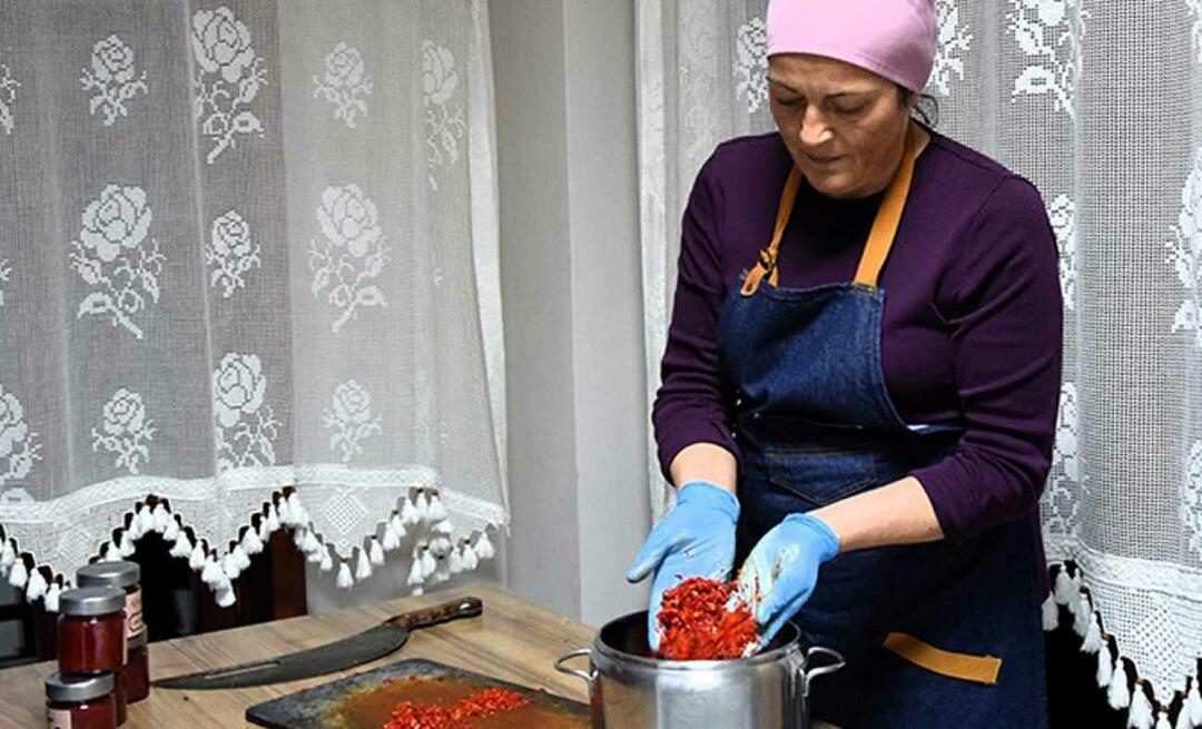 Las mujeres de Bilecik hicieron mermelada con el pimiento picante registrado en Çukurören: ¡la forma más dulce de dolor!