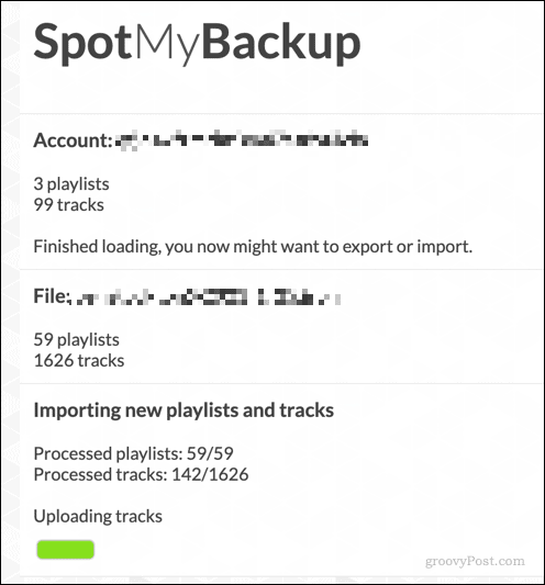 Transfiriendo listas de reproducción a Spotify usando SpotMyBackup