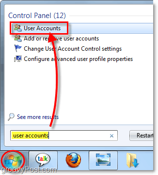 Acceder a cuentas de usuario en Windows 7