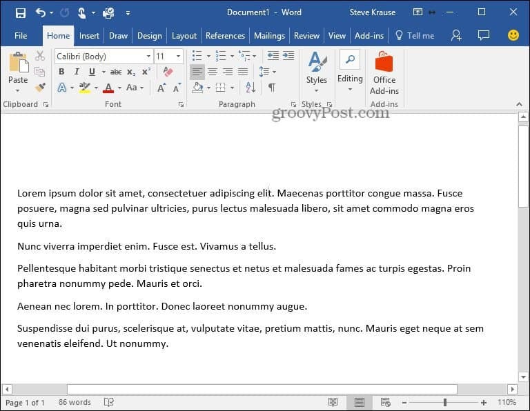Cómo insertar texto de Lorem Ipsum en Microsoft Word 2010 y 2007