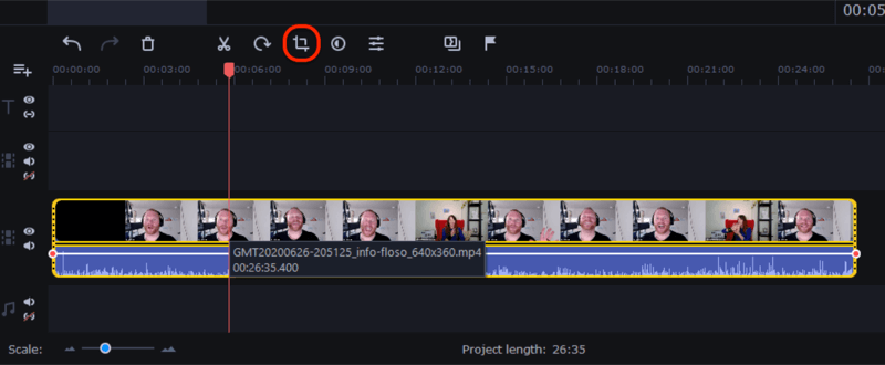 recortar video en Movavi Video Editor Plus