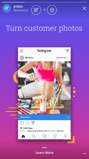 Los nuevos objetivos publicitarios de la historia de Instagram le permiten enviar usuarios a su sitio y aplicaciones, generando conversiones reales en lugar de solo esperar el conocimiento de la marca.