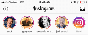 botón de historias de instagram