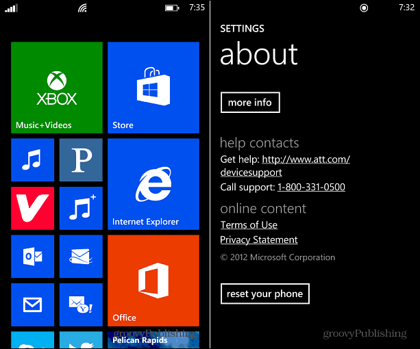 Restablecer Windows Phone 8