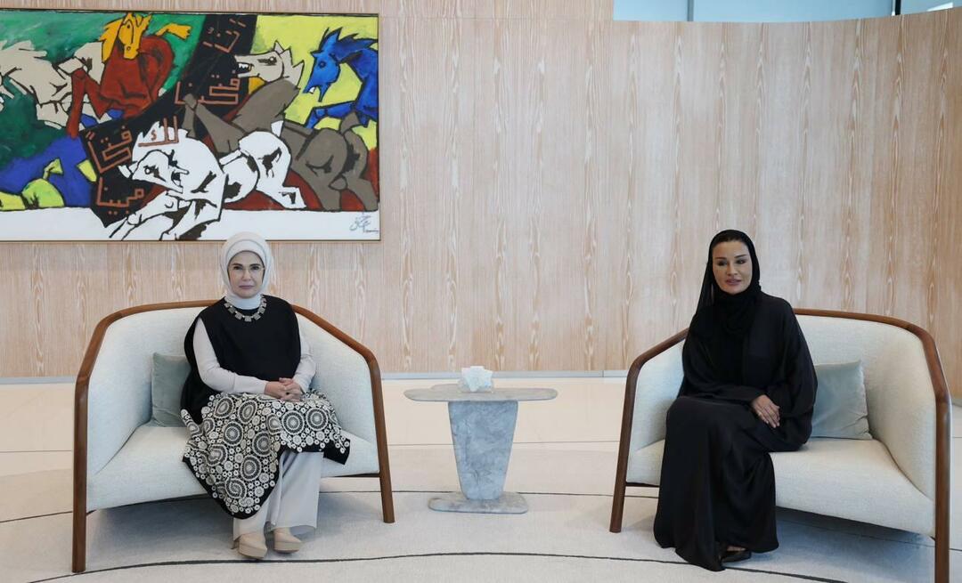 ¡La Primera Dama Erdoğan se reunió con la presidenta de la Fundación Qatar, Sheikha Moza bint Nasser!