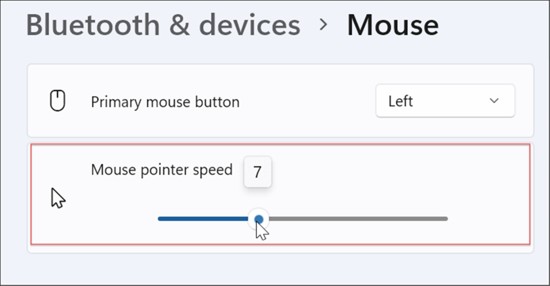 velocidad del puntero del mouse