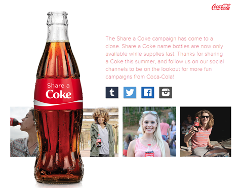 coca-cola comparte una imagen de campaña de coca