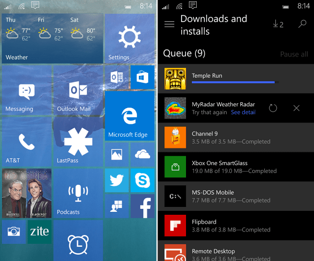Windows 10 Mobile Build 10149 Visual Tour de nuevas características