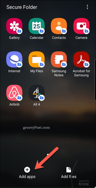 Carpeta segura de Android agregar icono de aplicaciones