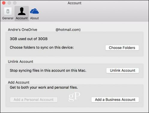 OneDrive para empresas Mac