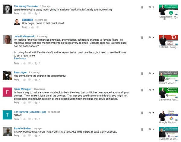 Las nuevas funciones de comentarios de YouTube permiten un hilo de conversación más dinámico en videos.