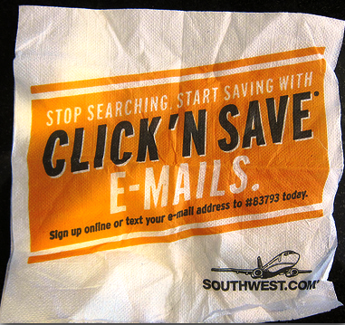 campaña de servilletas de email marketing