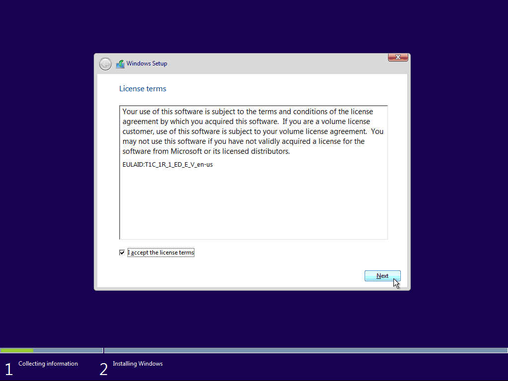 03 EULA Windows 10 Instalación limpia