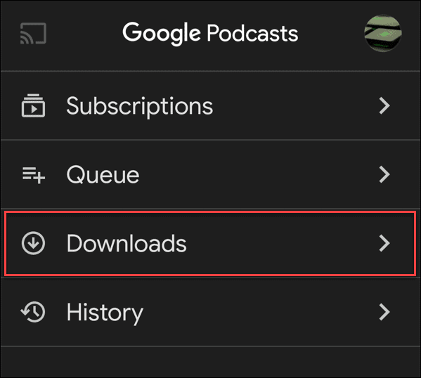 Descargar biblioteca escuchar un podcast sin conexión