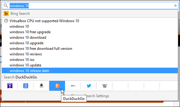 Cuadro de búsqueda de Firefox