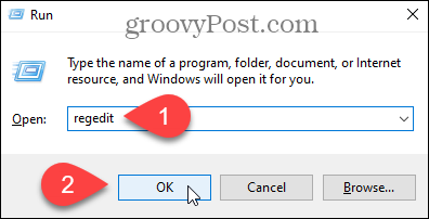Abra el Editor del registro de Windows