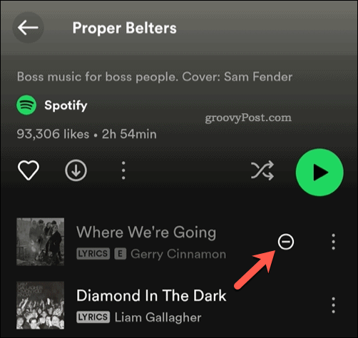 Mostrar una canción de Spotify