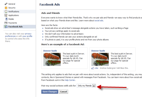 configuración de anuncios de facebook