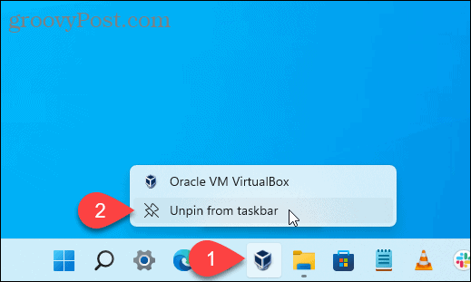 Desanclar de la barra de tareas en Windows 11