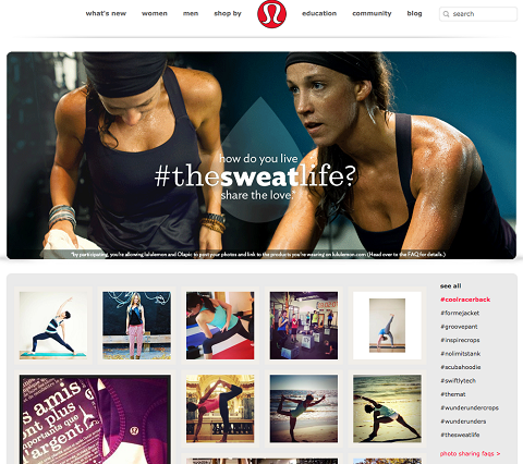 lululemon instagram seguidor imágenes