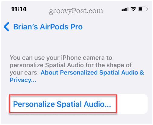 Usar audio espacial en Apple AirPods