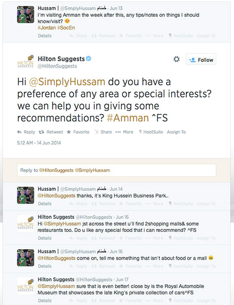 hilton sugiere tweet