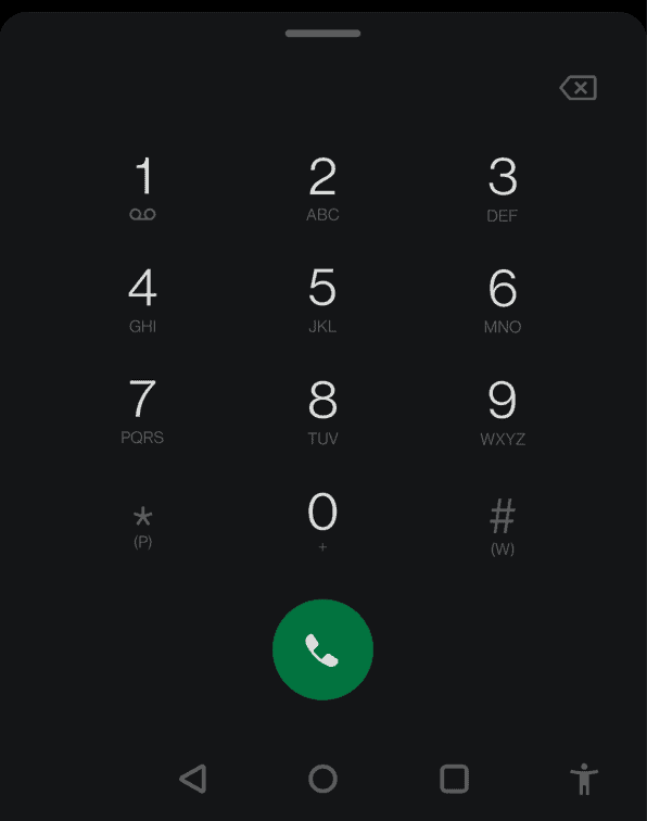teclado numérico 1 correo de voz android